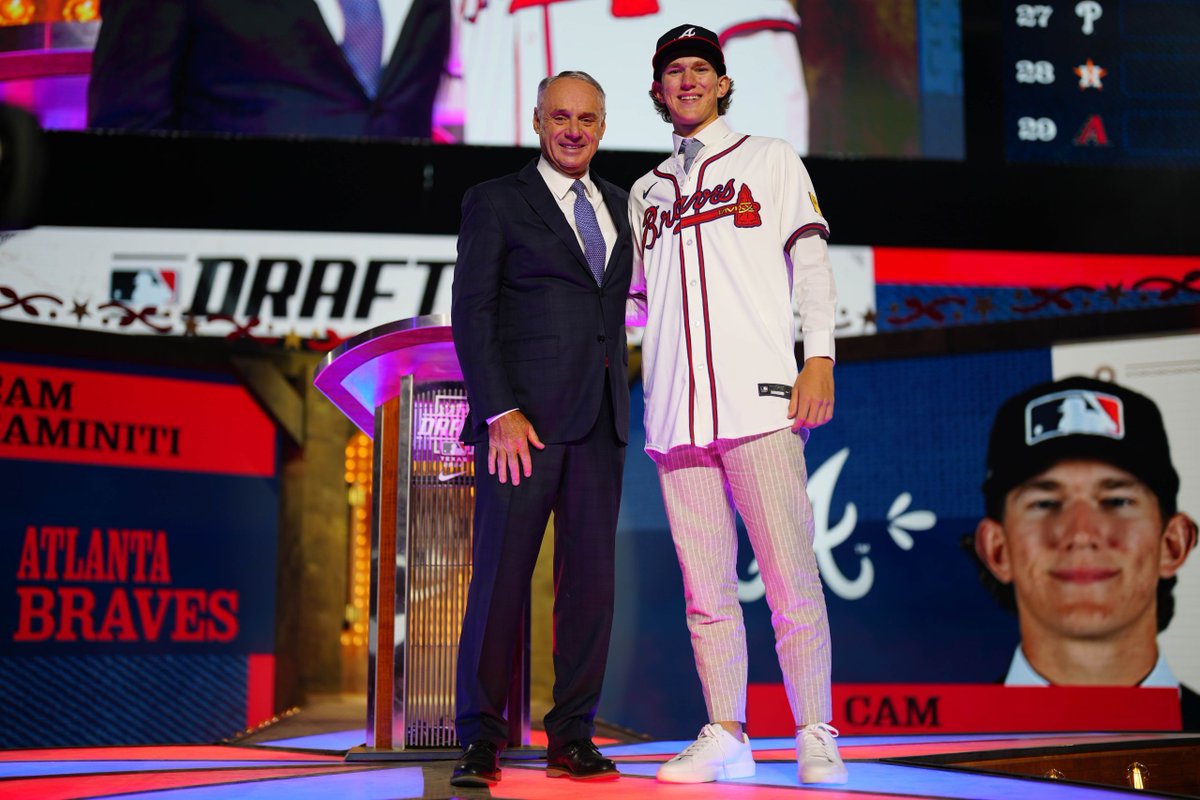 BaseballAmerica's tweet photo. Since 2020, the Braves have spent 79% of their draft dollars on pitchers 😳 

That's the highest in the league.

https://t.co/t64gCi5qSl https://t.co/8Wd0OlDsxj