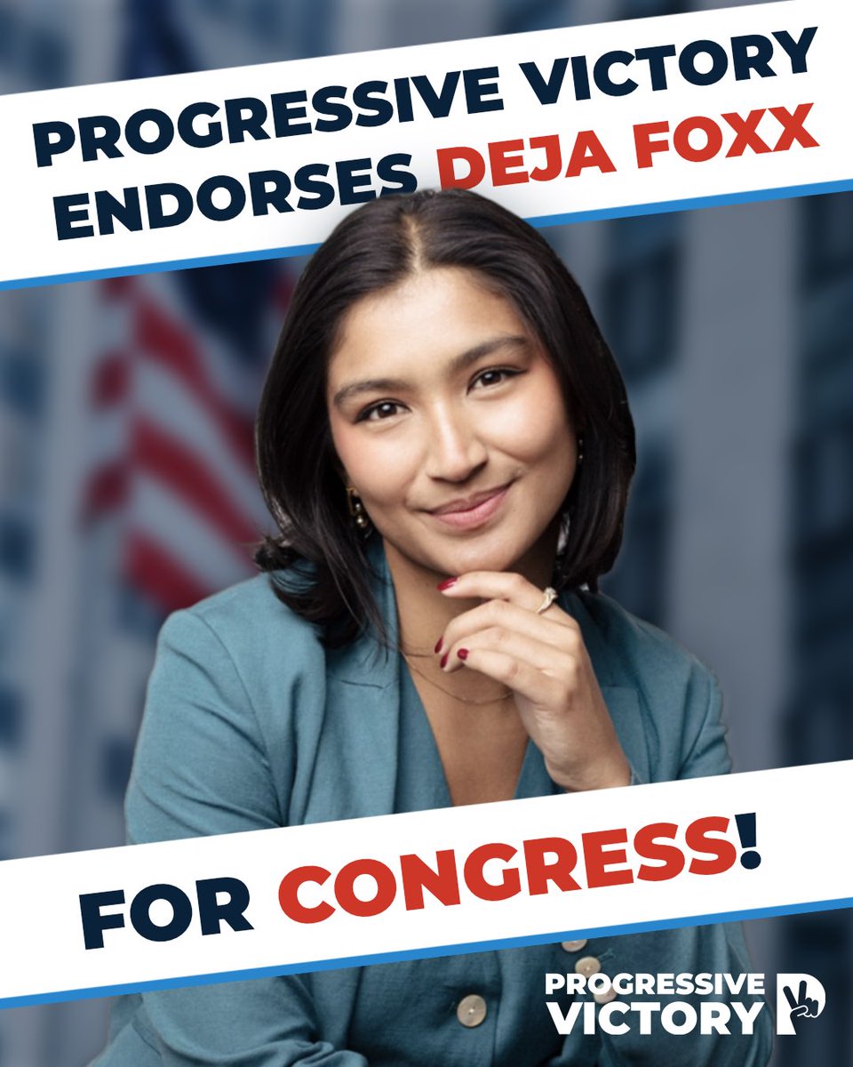 ProgressiveVic's tweet photo. @Deja_Foxx is a 25 year old Progressive firebrand shaking up Arizona’s 7th congressional district! We’re proud to endorse her and the bright Gen-Z led future she represents!
Join our phonebanks over the next few days to help get her elected on the 15th!
#ProgressiveVictory https://t.co/H6ag1JyvQO