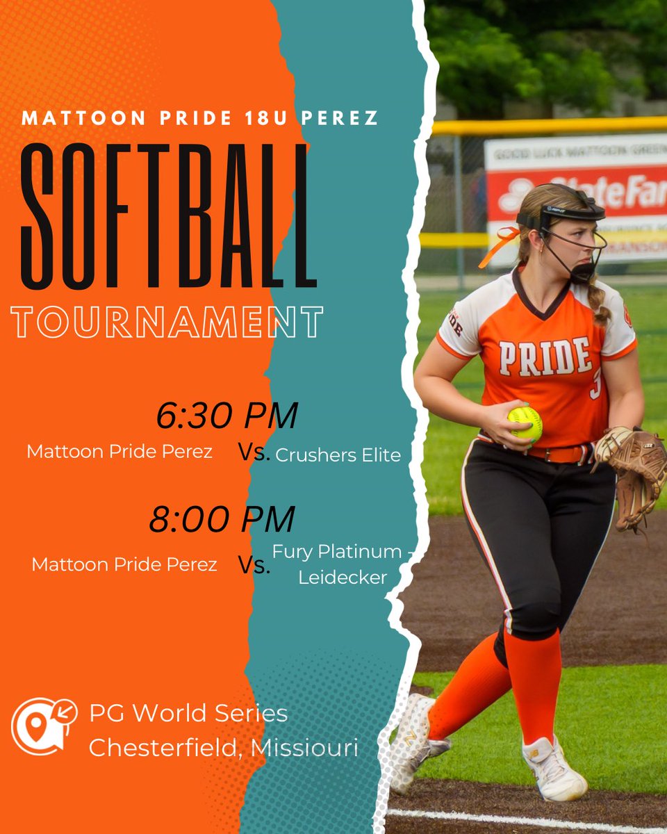 Faith_latham3's tweet photo. This weekend you can catch me and my team in our last tournament for the season in Chesterfield, Missouri playing in the PG World Series tournament! We play tonight at 6:30 and 8:00. Updates to come 🔜 
@MattoonPride18u @CobrasParkland @LSementi @daccwsb @EIU_Softball @Coach_KPaulson @HCC_Softball @ICladybluesSB @SWICSoftball @LFCollegeSB @BHCSoftball