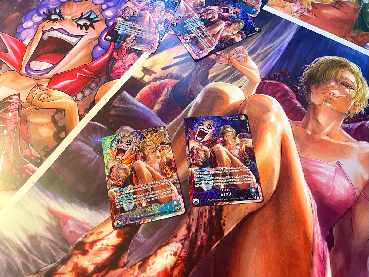 AtomicClover's tweet image. AAAAAH!! My proofs from KaizokuKards arrived today! Both the regular and the gold variant, they're absolutely STUNNING 😭@johkuDMD did an incredible job!!🥹
#OPTCG #ONEPIECE
preorders for signed copies are still open~! squareup.com/store/atomic-c…