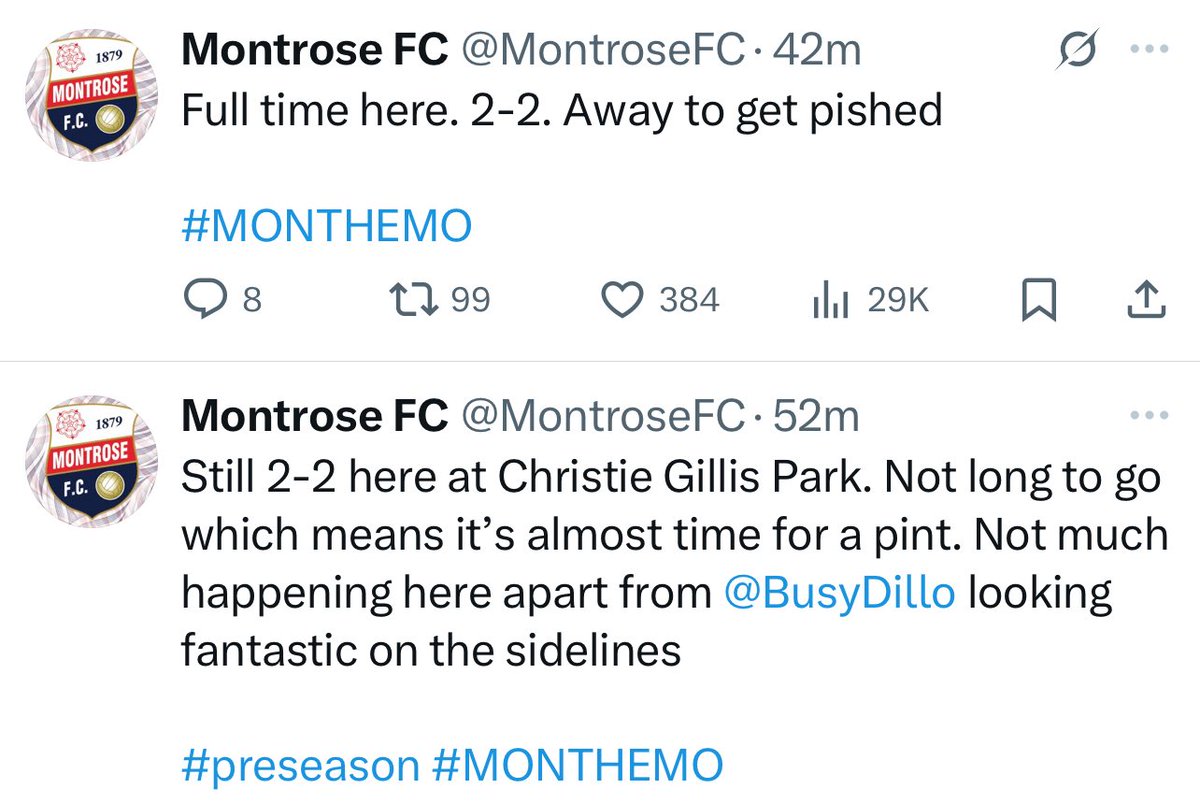 Scottish Football…best leagues in the world 😂🤣

[📸: <a href="/MontroseFC/">Montrose FC</a>]