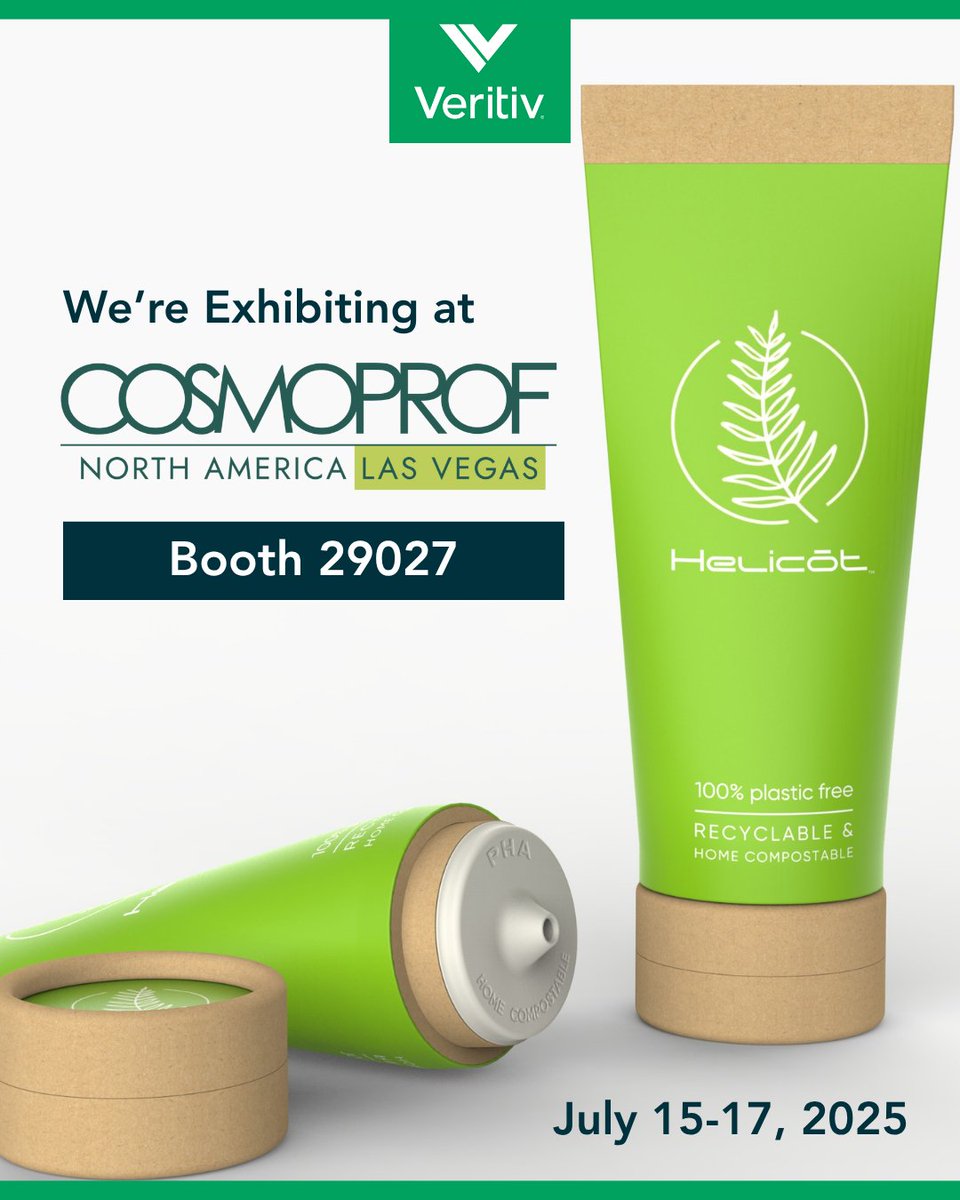 Veritiv's tweet image. We’re exhibiting at CosmoProf Las Vegas!

Visit booth #29027 from July 15-17 to see how we combine sustainability, innovation, and supply chain expertise to help your brand thrive.
#CosmoProf2025 #SustainableBeauty #PackagingThatPerforms #BeautyPackaging #DesignInnovation