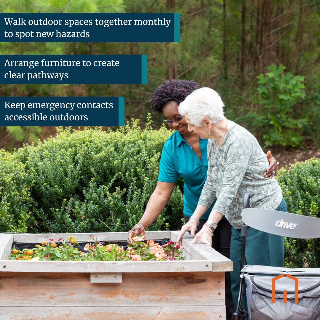Outdoor spaces hold decades of memories for older adults, from backyard barbecues to quiet garden mornings. Instead of asking them to let go of these cherished places due to safety concerns, let’s ask: How can we help them continue to... rightathome.net/blog/summer-ou…

#SummerSafety
