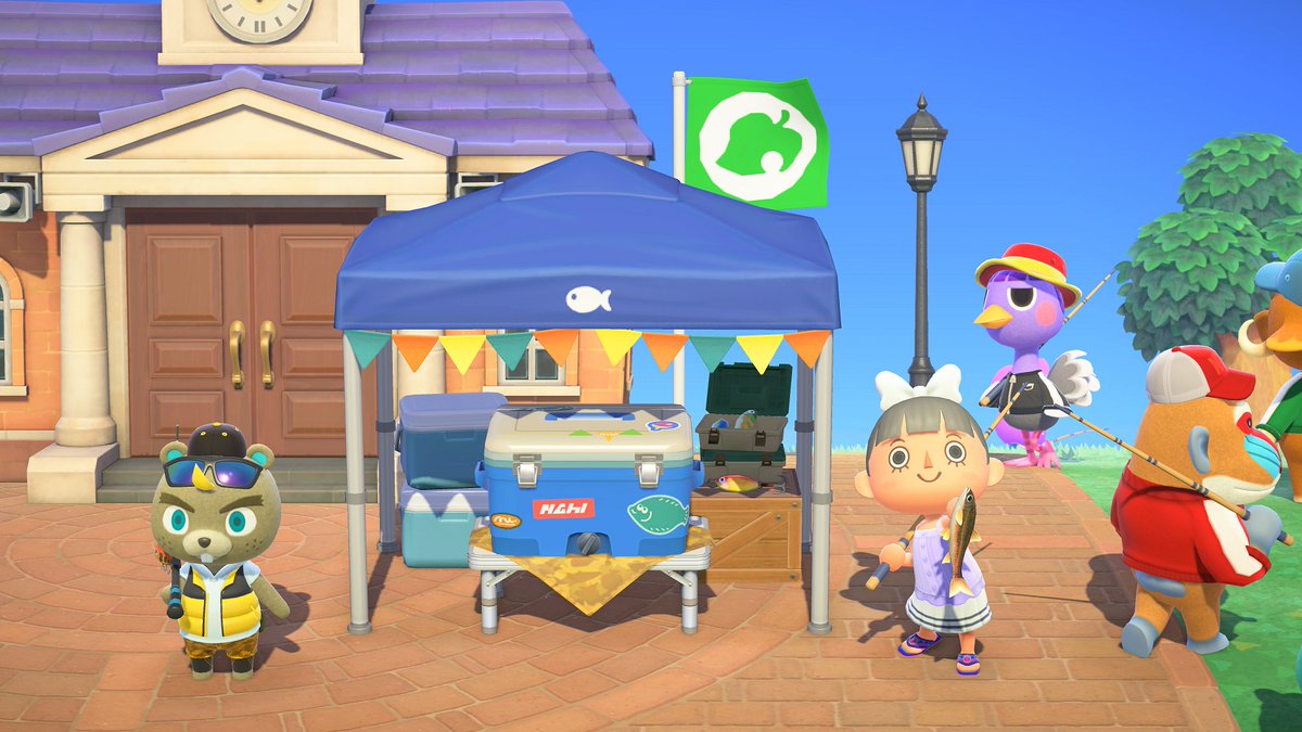 Hi, everyone! Something's a bit fishy around here...today is the Fishing Tourney! The northern hemisphere has the summer tourney, while the south is nice and cool for winter! Just talk to C.J. in the plaza between 9AM and 6PM. Happy fishing!