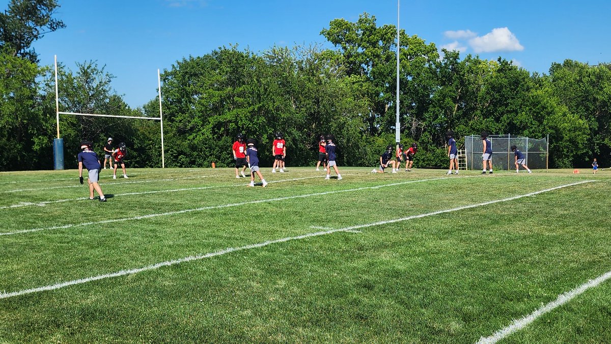 Having run a billion 7 on 7 tournaments in my day, nice to sit here and watch our oldest play in one.
