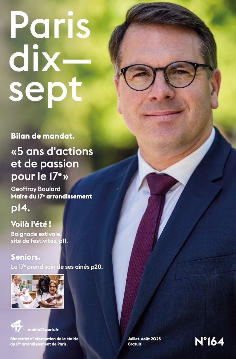 Christophe Ledran (@ledranch) on Twitter photo 🗞️ Découvrez dans le nouveau #Paris17 le bilan de mandat de <a href="/geoffroyboulard/">Geoffroy Boulard</a> et de son équipe municipale <a href="/Mairie17/">Mairie du 17e</a>
5️⃣ ans d’actions
5️⃣ ans de proximité
5️⃣ ans d'engagement
5️⃣ ans de fidélité
✅ pour améliorer concrètement la vie des habitants du 17e
👉🏻 calameo.com/read/000536966… 🗞️ Découvrez dans le nouveau #Paris17 le bilan de mandat de <a href="/geoffroyboulard/">Geoffroy Boulard</a> et de son équipe municipale <a href="/Mairie17/">Mairie du 17e</a>
5️⃣ ans d’actions
5️⃣ ans de proximité
5️⃣ ans d'engagement
5️⃣ ans de fidélité
✅ pour améliorer concrètement la vie des habitants du 17e
👉🏻 calameo.com/read/000536966…