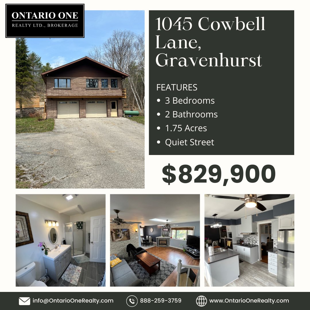 RayDickson's tweet image. Muskoka - $829,900
ontarioonerealty.com/ON/gravenhurst…