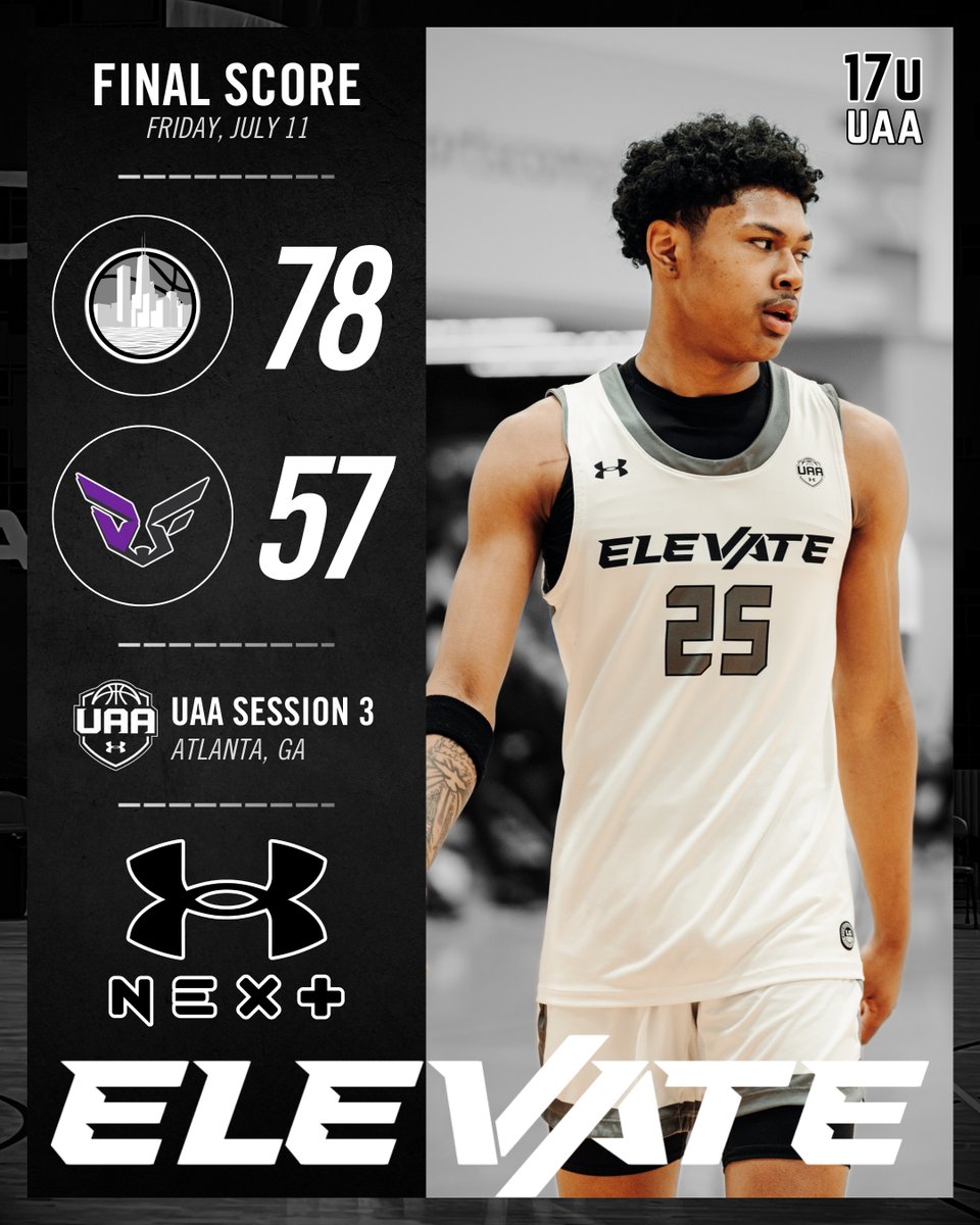 17u Elevate UAA with a dominant win over IFN to close out Day 2 in Atlanta!

Jordan Williams – 16p
Christopher Kirkpatrick – 13p
Matthew Szafoni – 13p

<a href="/UANextBHoops/">Boys UAA</a> #ElevateUAA