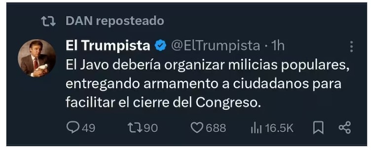 Leopoldo Moreau (@moreauleopoldo) on Twitter photo Tres chicas jóvenes y un muchacho supuestamente arrojaron volantes y unas bolsas de estiércol en la vereda de la casa de un diputado con dudosos vínculos. Inmediatamente una jueza federal y un fiscal ordenaron allanamientos, detenciones y apertura compulsiva de celulares. Y la Tres chicas jóvenes y un muchacho supuestamente arrojaron volantes y unas bolsas de estiércol en la vereda de la casa de un diputado con dudosos vínculos. Inmediatamente una jueza federal y un fiscal ordenaron allanamientos, detenciones y apertura compulsiva de celulares. Y la