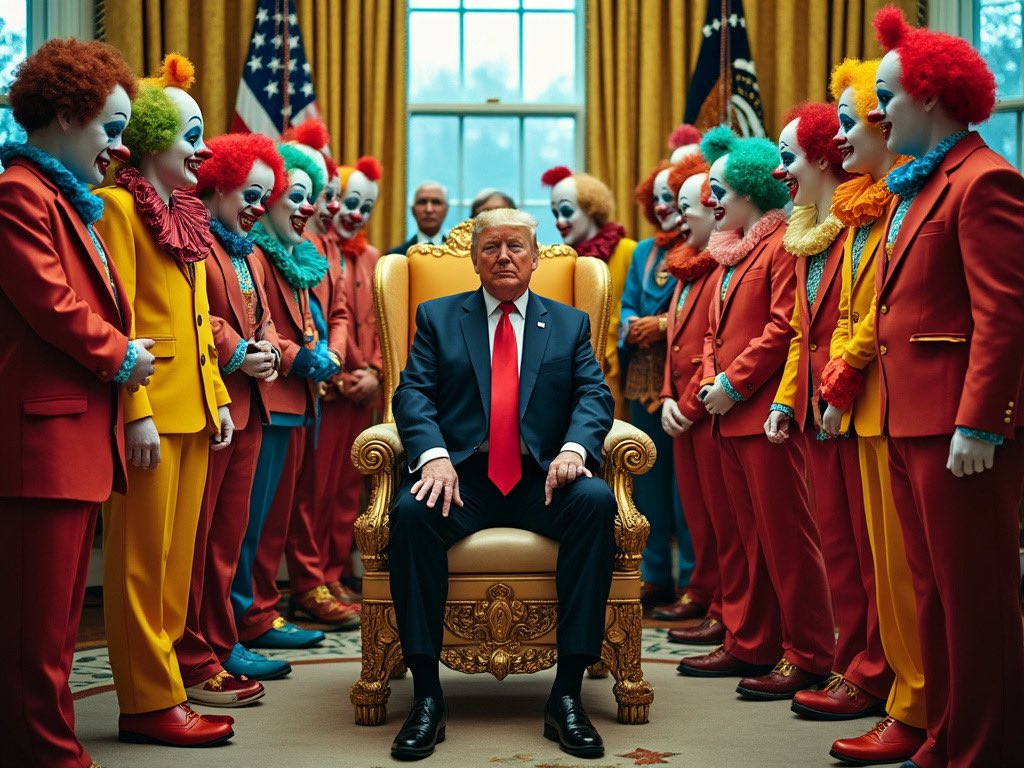 Christo12919382's tweet image. My Lord: The Trump Administration is such a clown show! And it's been only 6 months!
-Bondi won't release the Epstein Files
-Noem won't authorize FEMA aid in TX
-Hegseth halted weapon shipments to Ukraine
-Patel & Bongino are threatening to quit
-Trump doesn't believe his DNI!
