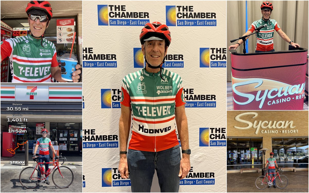 Mark Robak 🇺🇸 (@markrobak) on Twitter photo I was totally <a href="/7eleven/">7-ELEVEn</a> today with my retro 7-Eleven Cycling Team jersey from the 1980's.
So after the @SDECCC First Friday Breakfast <a href="/SycuanCasino/">Sycuan Casino Resort 🎰</a>, I headed over to a local 7-Eleven for a free Slurpee! 🥤
My bike is a 1989 <a href="/TrekBikes/">Trek Bicycle</a> 1500, which was their top model that year! I was totally <a href="/7eleven/">7-ELEVEn</a> today with my retro 7-Eleven Cycling Team jersey from the 1980's.
So after the @SDECCC First Friday Breakfast <a href="/SycuanCasino/">Sycuan Casino Resort 🎰</a>, I headed over to a local 7-Eleven for a free Slurpee! 🥤
My bike is a 1989 <a href="/TrekBikes/">Trek Bicycle</a> 1500, which was their top model that year!