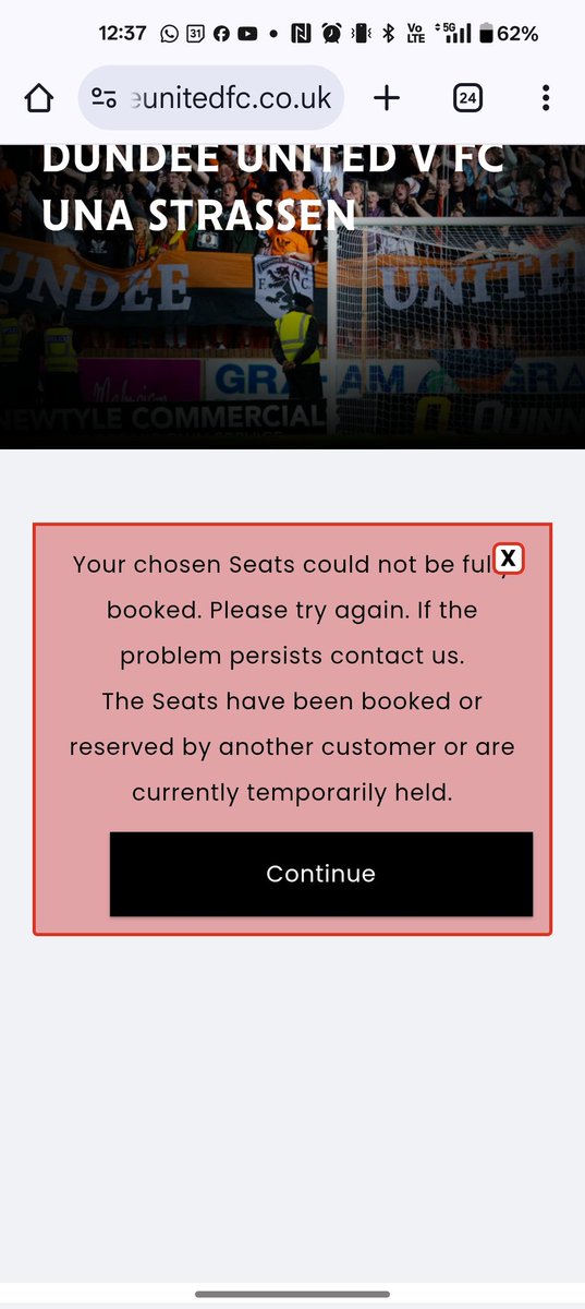 colinglashan's tweet photo. @T4YZO I was getting this message, no answer from the phone line, came out, waited in the queue, got 2 more seats then on checkout there's 4 tickets in my basket with no way of removing any. So frustrating. https://t.co/AL48w5xNmR