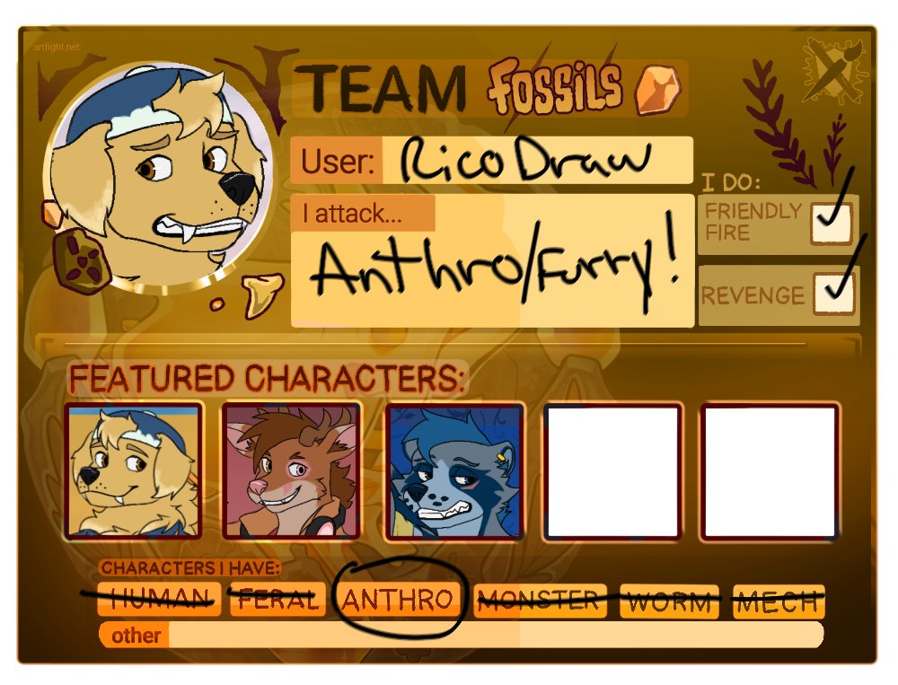 I joined art fight very late! time to attack hehe &gt;;3
#furry #artfight