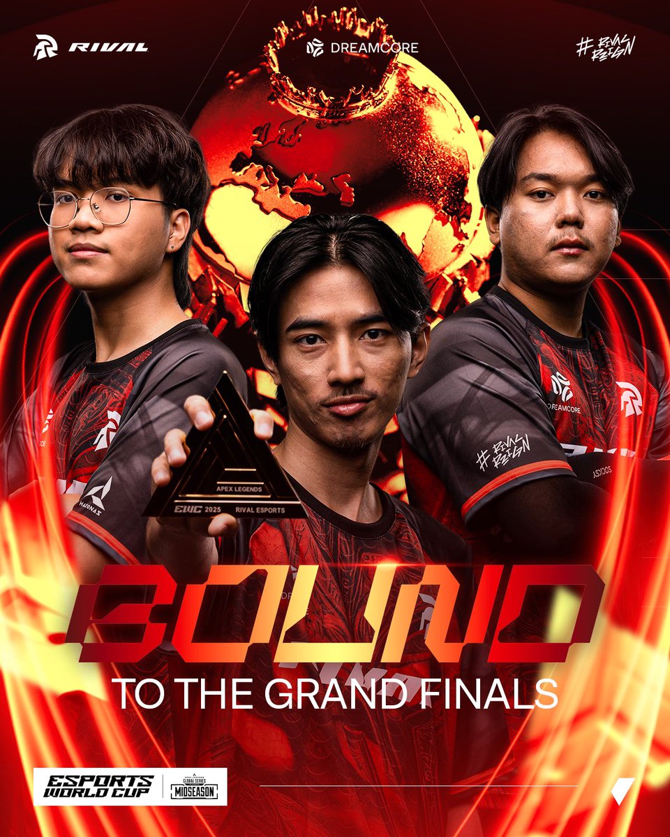 WE'RE HEADED TO THE APEX LEGENDS #EWC2025 GRAND FINALS!

Secured 7th seed in Group B with 65 points. See you Sunday. 👊

<a href="/aflowfn/">5F aflow</a> 
<a href="/ItsGOPGAPz/">5F GOPGAPz</a> 
<a href="/F4FAFIF/">FIF</a> 

#RivalReign