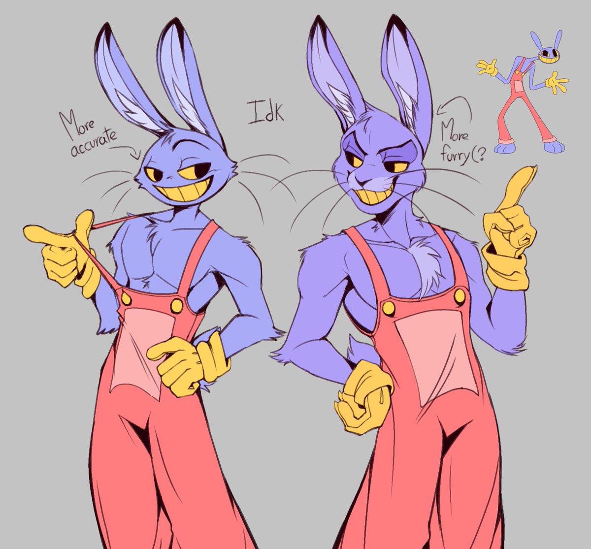 Time to do a furryfication for Jax- 
(sorry not sorry).
#TheAmazingDigitalCricus #TADC #TADCJax #furry #furryartwork