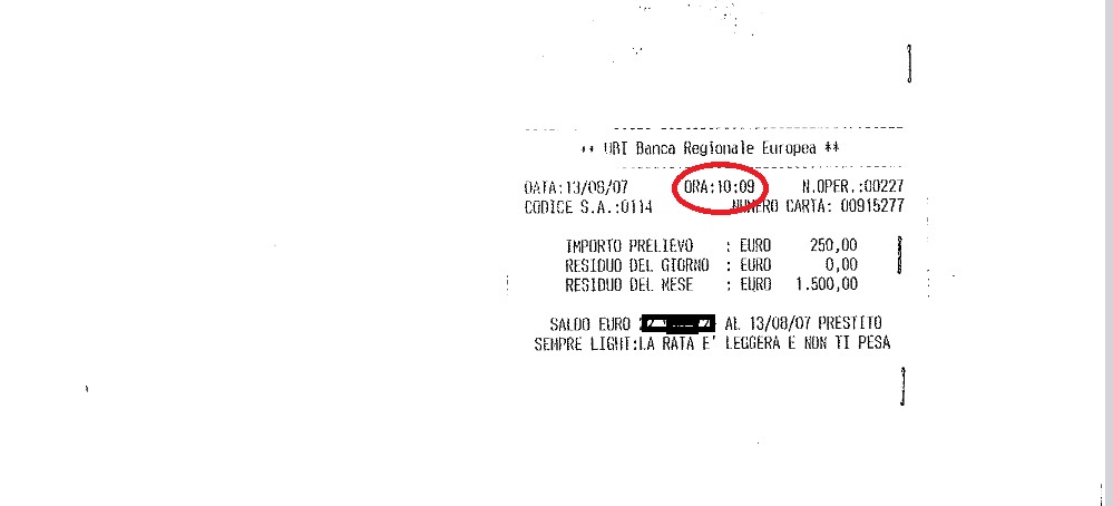 LuigiGrimaldi19's tweet image. #Garlasco @QuartoGrado Lo scontrino che avete mostrato in video indica le 10.07. Il passo successivo di quella mattina è un prelievo Bancomat alle 10.09 in centro a Garlasco: 850mt in auto + tempo per il parcheggio in 2 minuti? Penso che dovreste rettificare.