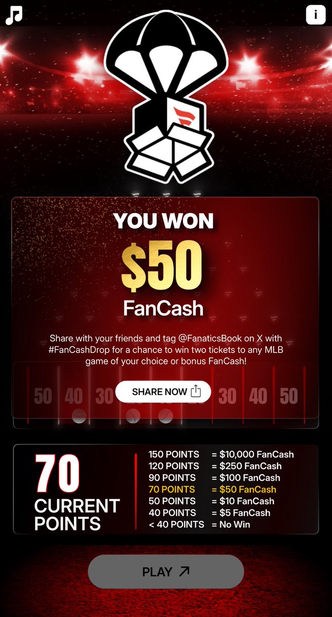 ThomasPitsenba1's tweet image. Don't miss out, play the Fanatics #FanCashDrop
Let’s go!!!! @FanaticsBook fanatics.onelink.me/5kut/p6fykbjo