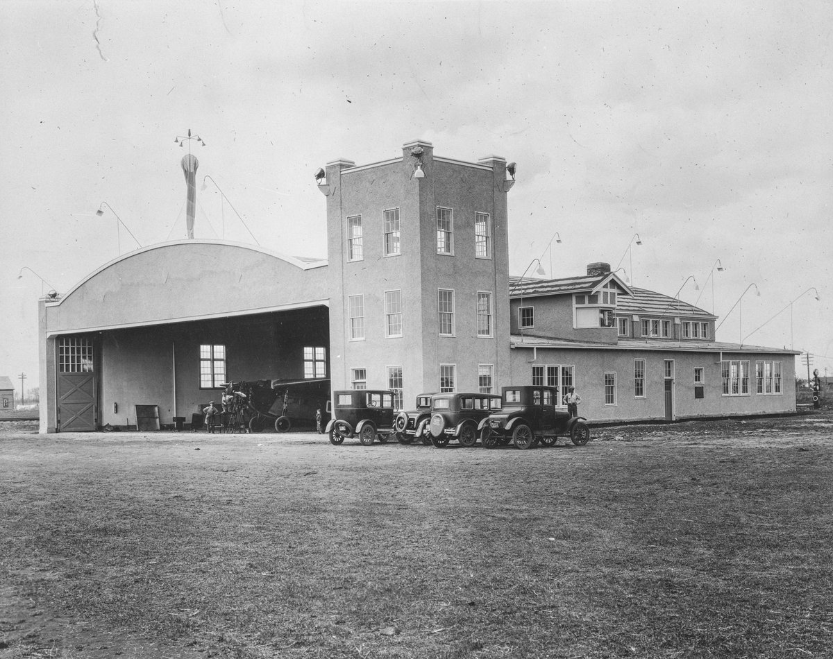 Airplane Hanger at Blatchford Field, Edmonton, 1920 (A11662).