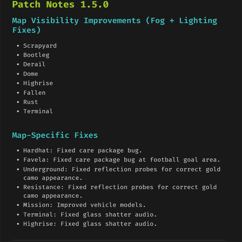 Hey gamers! We've been a bit radio silent (sorry!) but yesterday we released 1.5.0 - which include quite a lot of quality of life improvements and a few other things.

We've included some images so you can easily read these :)