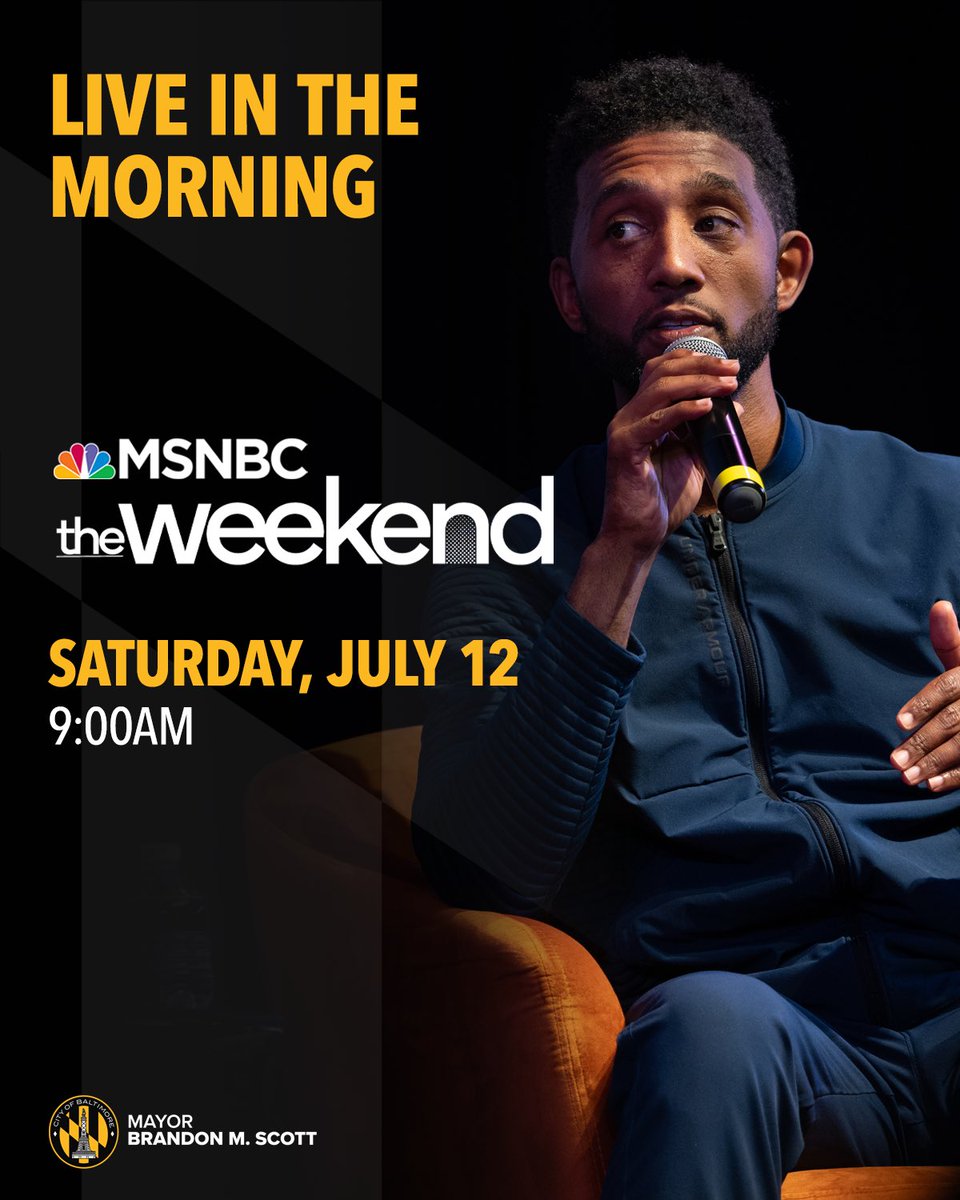 MayorBMScott's tweet image. Join me live at 9:00 AM tomorrow morning as I sit down with the @weeknightmsnbc.