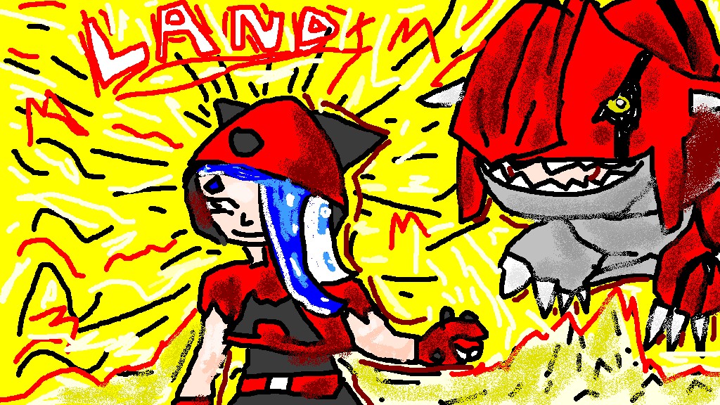 TheAbsol's tweet image. Team Land for the Summerfest!!! I hadn't seen people play off the land, sea, and sky theme with Groudon, Kyogre, and Rayquaza yet, so I opened up MS Paint with my mouse between games #Splatoon3 #Splatfest