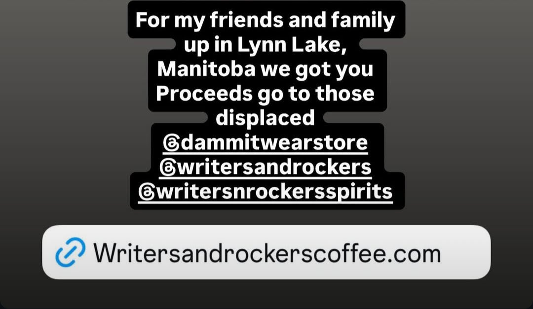 Todd is such a wonderful man! This Dammit t-shirt will help with the Wildfire relief efforts for the people of Lynn Lake, Manitoba, Canada 🇨🇦❤️