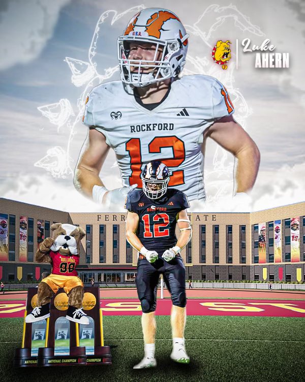LukeAhern12's tweet image. Go DAWGS 🐶 
@CoachAnnese @RockfordRamsFB