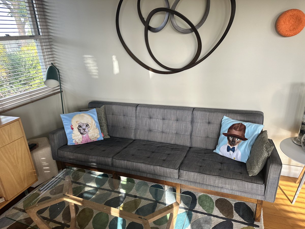 MossTheBT's tweet image. So they went out unsupervised and came back with cushion covers. Meet Dolly Purrton and Furrell Williams 🙄😬 Good Dog!