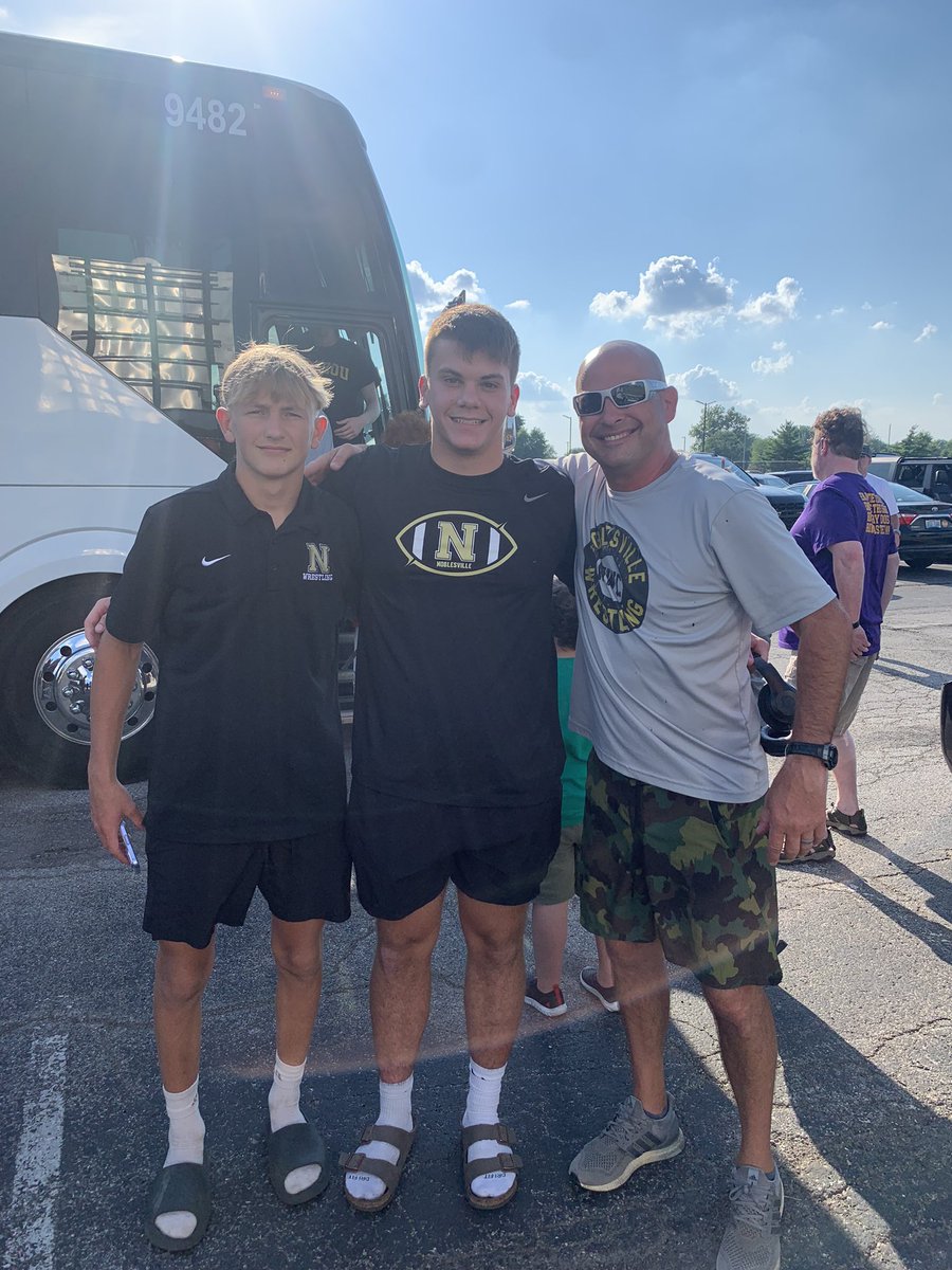 Good Luck to NHS &amp; Team Indiana 🤼‍♂️’s Brody Weimer and Cale Metzler who are competing in the Largest Tournament in the WORLD and the Toughest Tournament in the Country, 16u Freestyle and Greco Roman Nationals Championships in FARGO, N.D.!!!!  Miller 🤼‍♂️ BOOM!!! <a href="/MillerNationAD/">The Noblesville Millers</a>