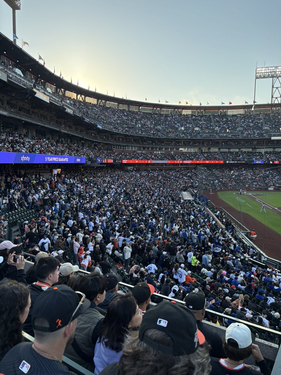 Lot of blue down the first base line…