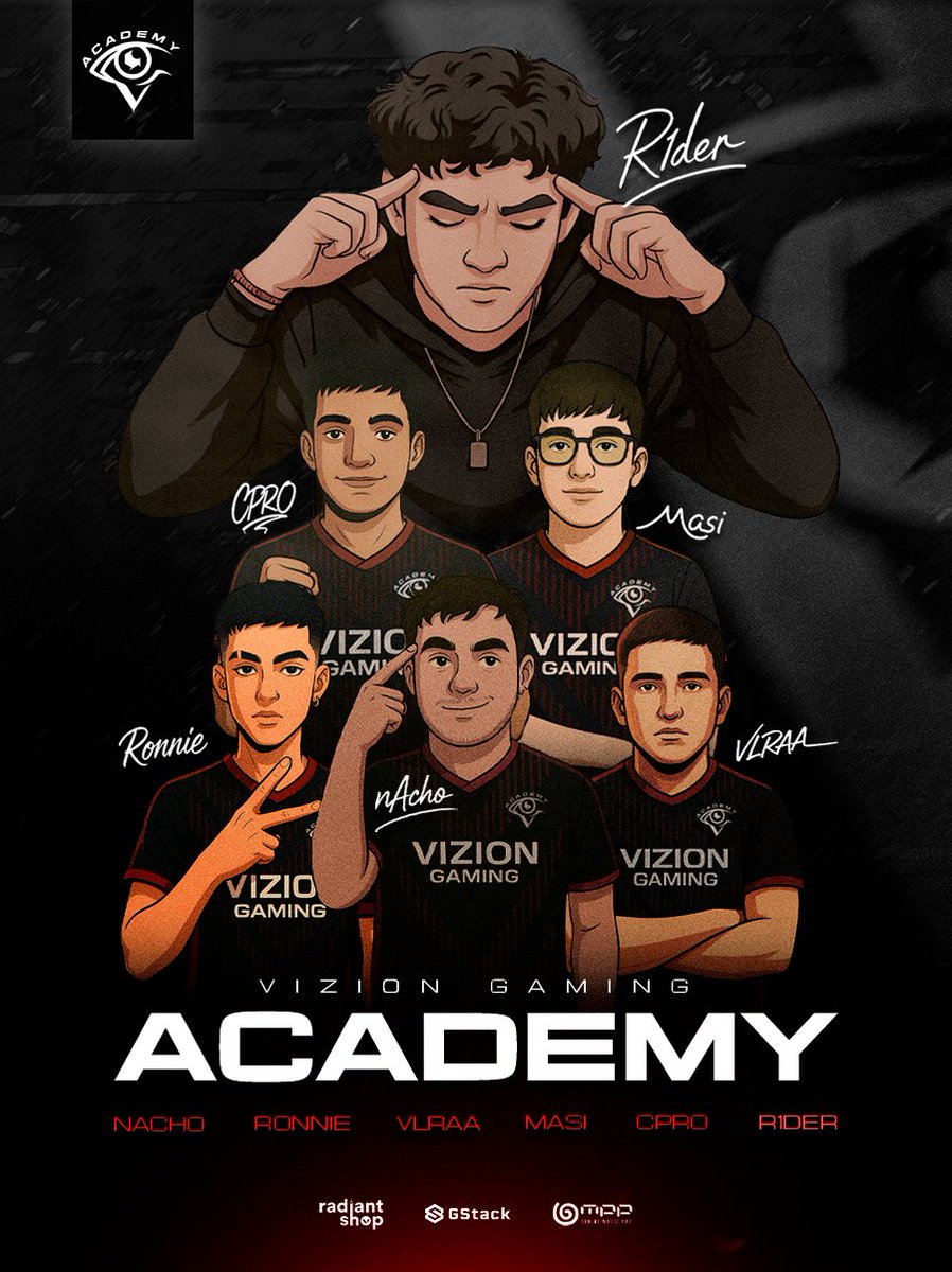 VIZION GAMING ACADEMY 🎓

Nos enorgullece presentar a nuestra nueva academia de Valorant, un espacio de formación y competencia que estará activo durante todo el 2025 bajo el respaldo de nuestra organización.

🔴 <a href="/nachovlr/">Nacho</a>  
🔴 <a href="/masi_vlr/">maxi</a> 
🔴 <a href="/vl_ronnie/">Ronnie</a> 
🔴 <a href="/vlraa_vlr/">vlraa.</a>  
🔴