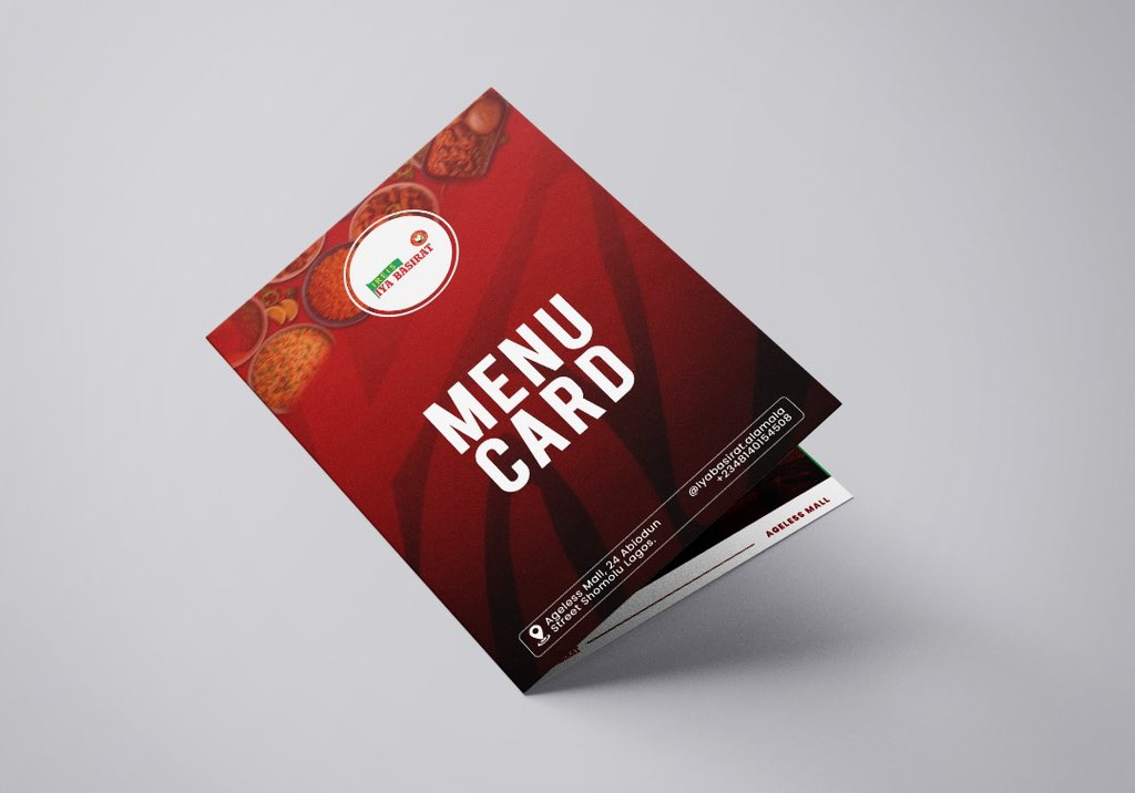 M_Lumixx's tweet image. Behold my latest creation! Designed this stunning Menu Card for Iya Basirat restaurant, a feast for the eyes and soul! 🔥🍽️🎨 #MenuDesign #IyaBasirat #RestaurantArt

Your thoughts ? 🥲🤲