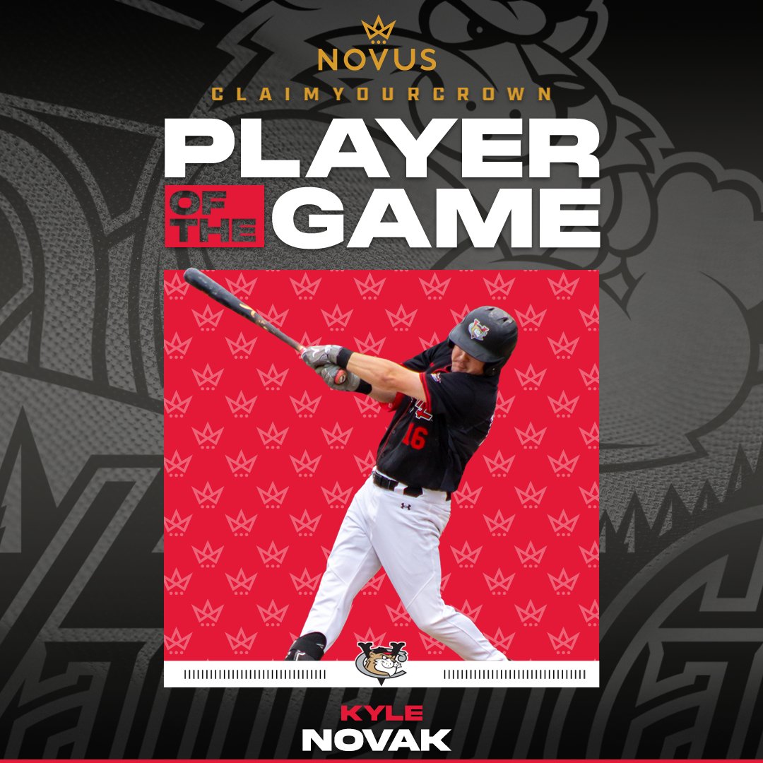Kyle Novak set the tone with a home run to open the scoring! Overall, he had a two-hit, two-RBI performance!

He is your <a href="/novusclothingco/">NOVUS</a> Claim Your Crown Player of the Game!

#VamosGatos #Forthe518