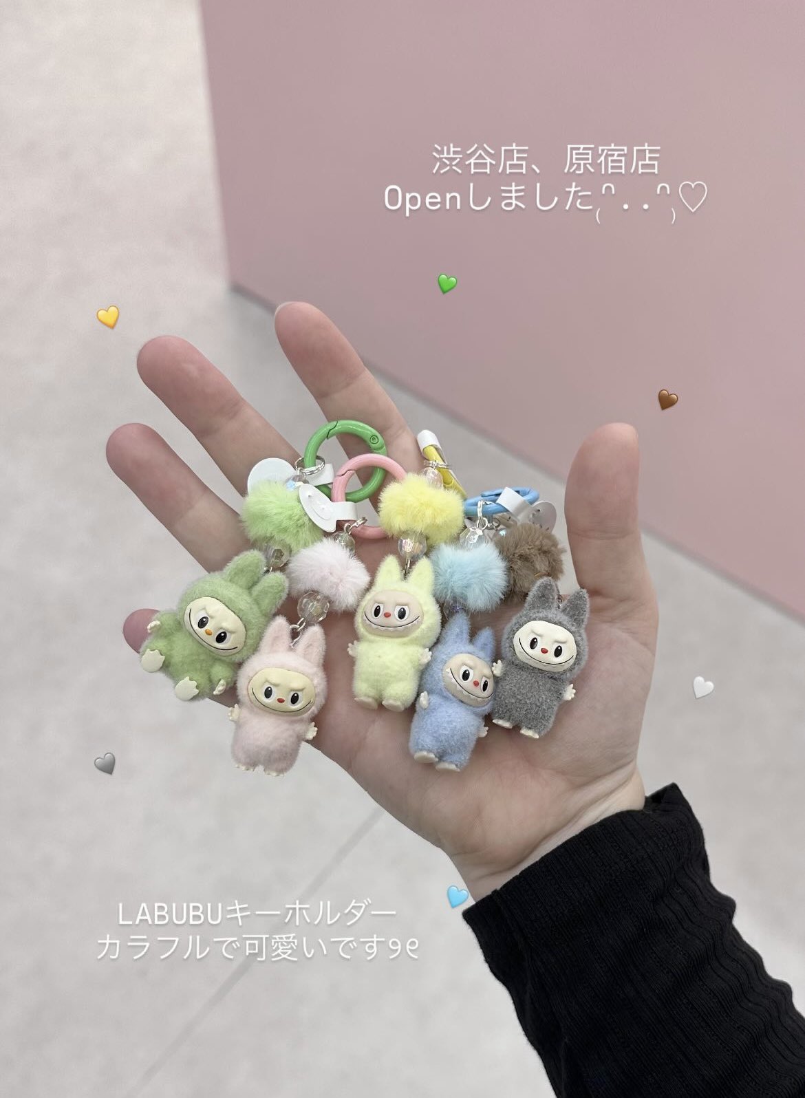 LABUBU【韓国限定】キーホルダー 新品 POPMART ラブブ labubu キーホルダー ぬいぐるみ 白