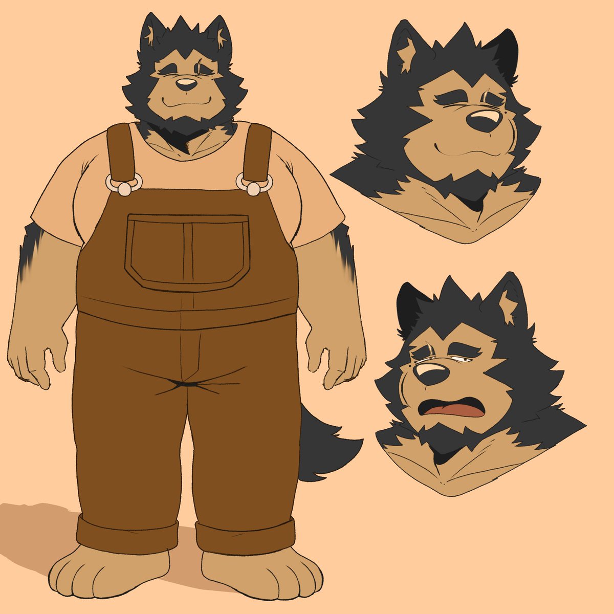 Forgot to post this discarded design of my fursona, some friends said it looks cute but I still wanna redesign it