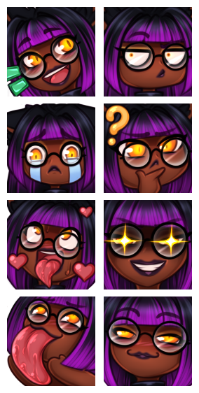 Behold, a fresh set of #emojis for <a href="/Yumi_AfterDark/">Yumi 🔞</a>! ♥ #emoji #discord #commission #commissionedart #commissionsopen