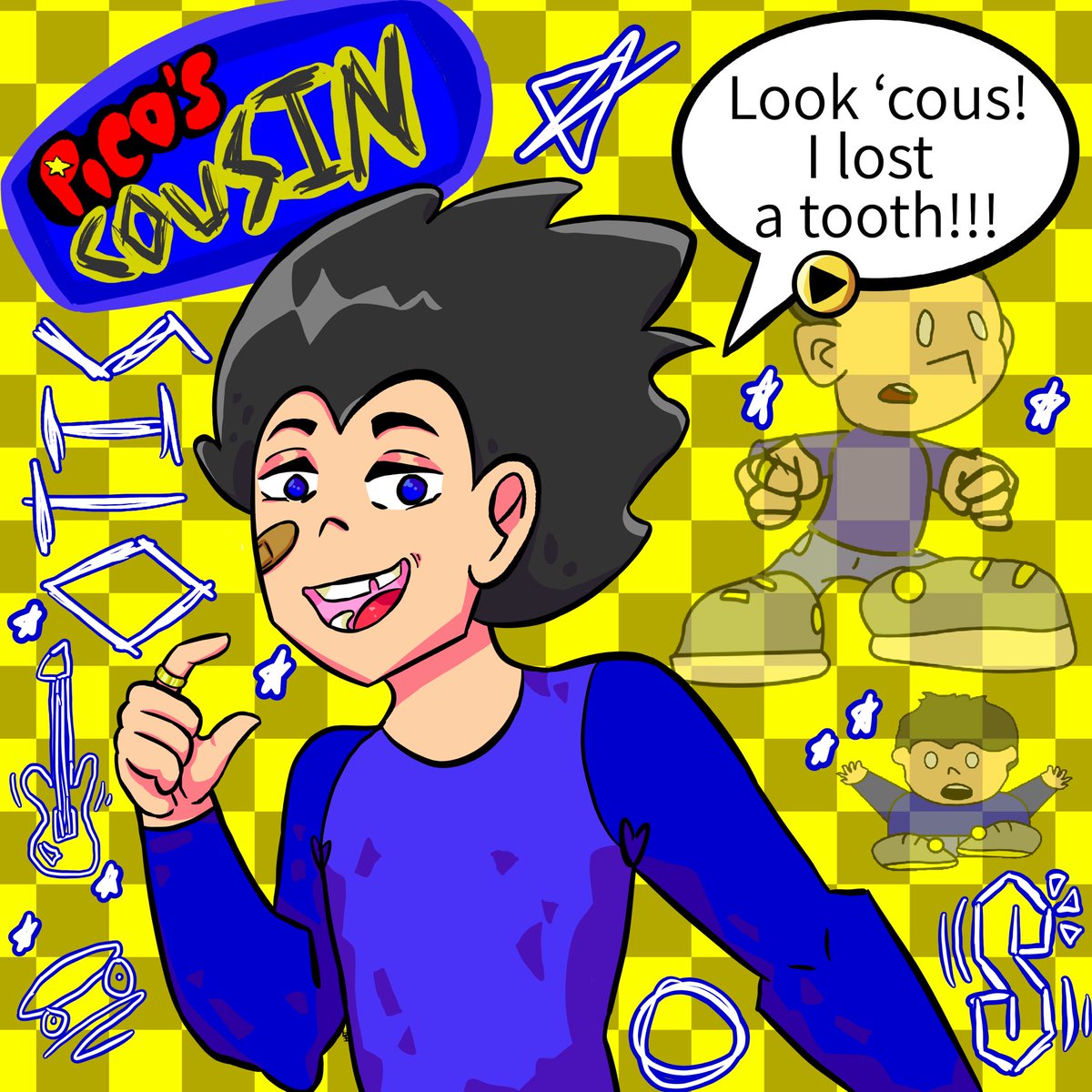 Hatts0ff's tweet image. First piece of art fully lined and colored on my new tablet! Just wanted something quick and easy, so an Otis sketch I had rotting away on my PC was given a chance lol! It’s nothing too fancy, but I wanted to give him at least 1 nice drawing
#picosschool #newgrounds #picoscousin