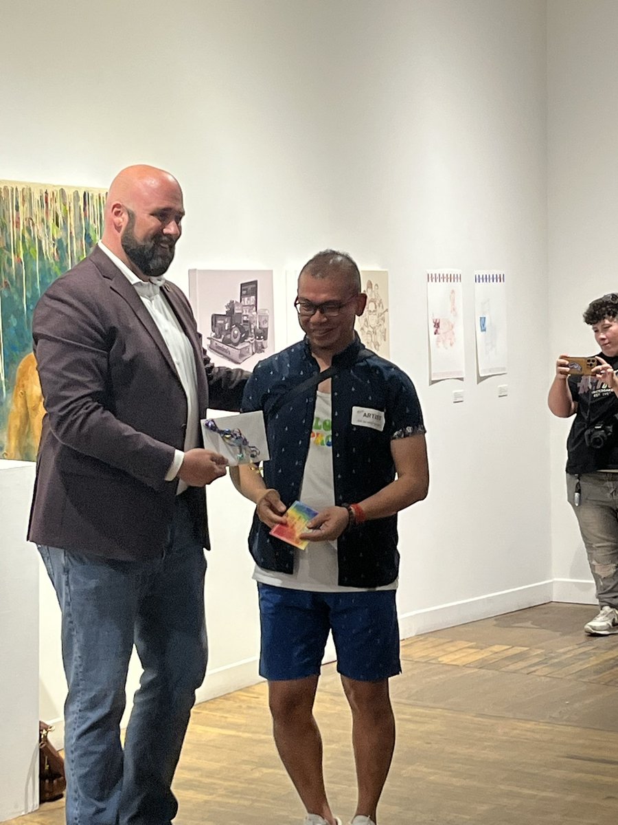 strosow's tweet image. Capping off a great evening at the TAP Creativity Centre @TAPCreativityON for the 34th Annual Pride London Art Show Gala Opening (show runs through July 19th)