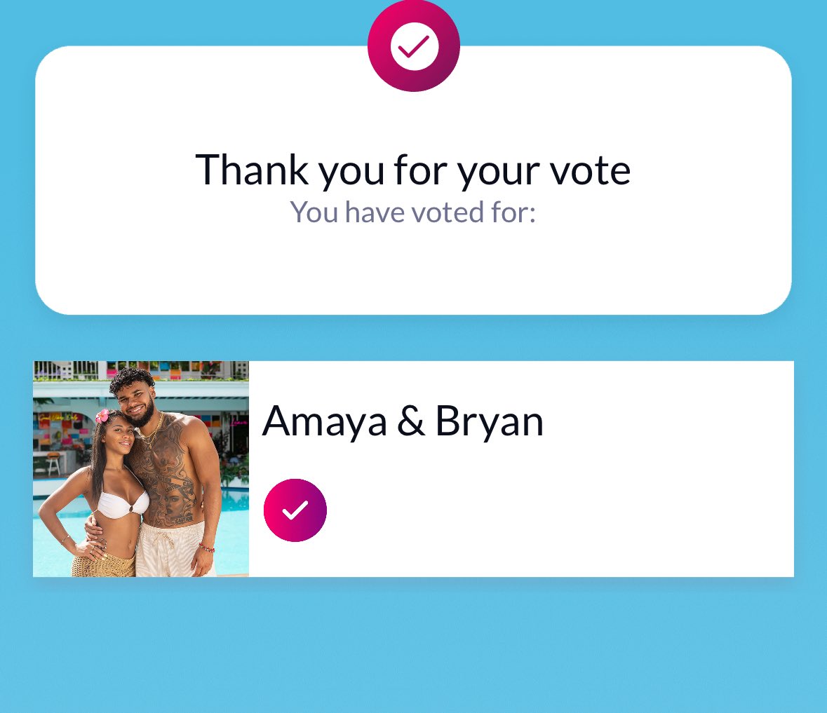 VOTE FOR BRAMAYA SEND UR SCREENSHOTS