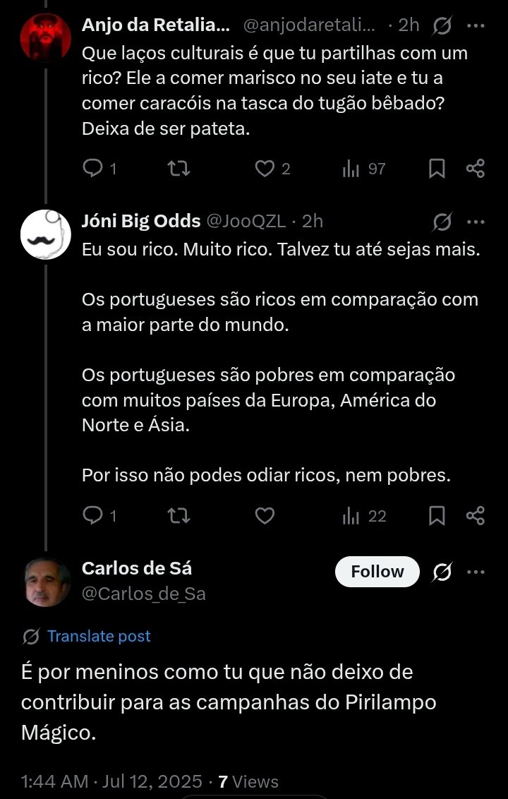 Não percebo blocks destes.

Não percebo quem só vê os privilégios alheios.

Não percebo como me chamam pateta e lento de raciocínio e quem faz block não sou eu.

Não percebo como gente dos 90 lida mal com opiniões.

Não percebo como gente assim se lembra do pirilampo mágico.