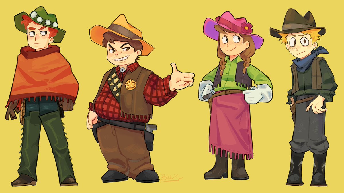 n0cQuiens0y's tweet image. drawing the cowboys of phone destroyer, I redrew the designs for fun :P
#SouthPark #phonedestroyer #sptwt