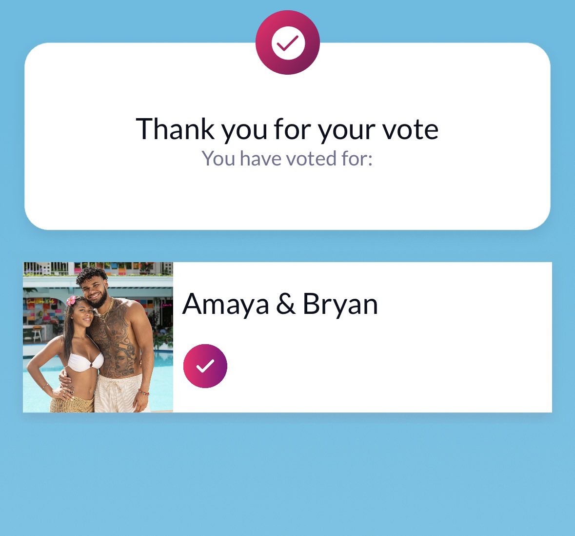 jrt80's tweet image. The only REAL couple got my vote💯 This season SUCKED! You people voting clearly voted for who you like vs couples. Huda should have been GONE. She had NO CONNECTIONS. #TOXIC #LoveIslandUSA