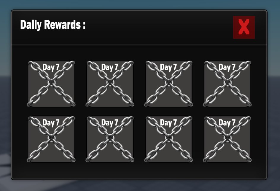 k5y1n's tweet image. Daily Reward UI
--
Comms Status -🟢Open🟢
Contacts - dc k5yin or here
Likes + Retweet are much appreciated💖
#RobloxUI | #RobloxDevs | #RobloxDev | #Robloxcommissions | #UIdesigner