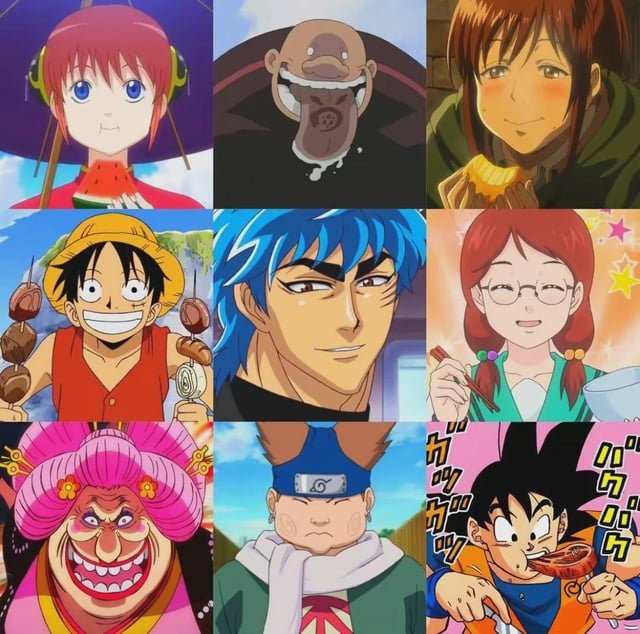SunGoofLuffy's tweet photo. Which of these characters eats the most?? https://t.co/C5ekvjPeTj