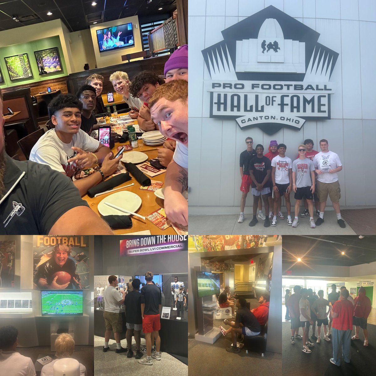 LEBravesFB's tweet image. Great day at the @ProFootballHOF with some of our Seniors!