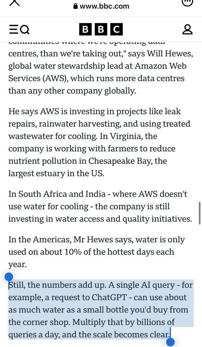 ‘Stop talking about gen AI, Rebecca, you’re supposed to only talk about books on your book page.’

NOPE. I will absolutely not shut up about the damage gen AI is doing to all sectors of society, intelligence, art and the PLANET. You know, our HOME.

bbc.com/news/articles/…