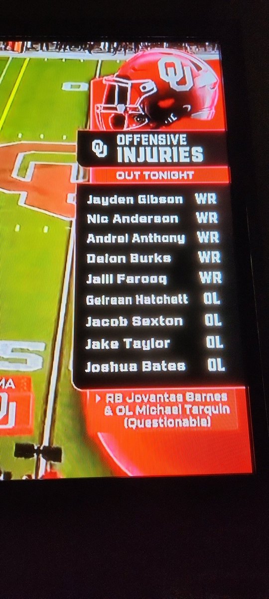 If OU didn't have all those key injuries throughout the 2024 Season there record would've been better its a fact