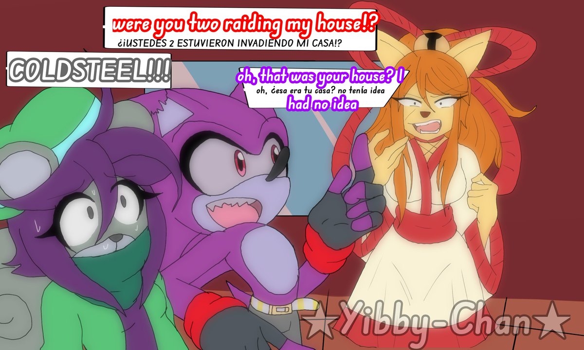 yibbychan's tweet image. Ceroba gets mad with coldsteel and mooch
#coldsteelthehedgeheg #coldsteel #mooch #Undertaleyellow #Ceroba