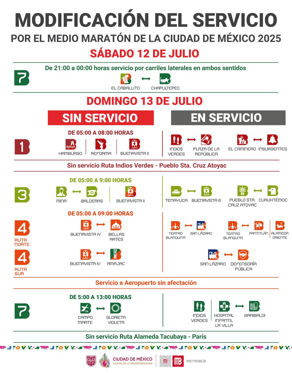 #Metrobús modificará su servicio con motivo del medio maratón de la Ciudad de México

metrobus.cdmx.gob.mx/comunicacion/n… 🗞️
