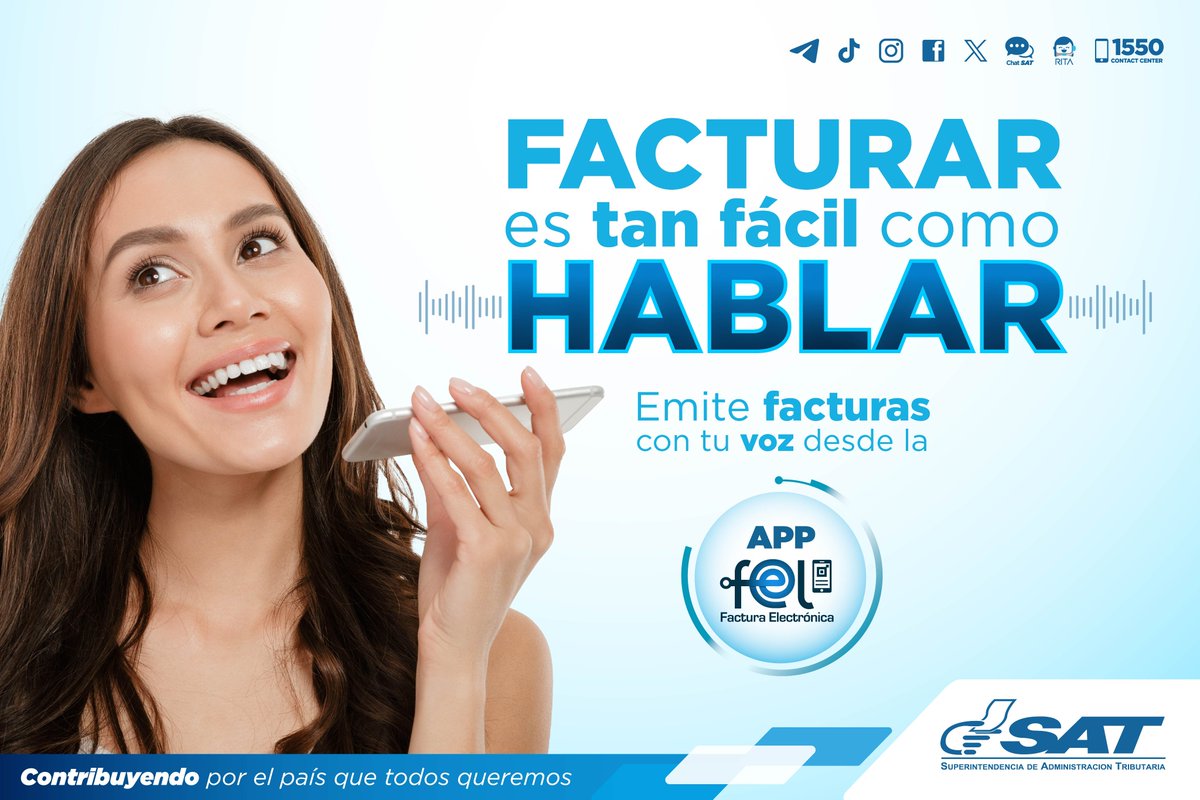 🗣️🧾 Emitir tus facturas es tan fácil como hablar, ¡hazlo desde la App FEL!